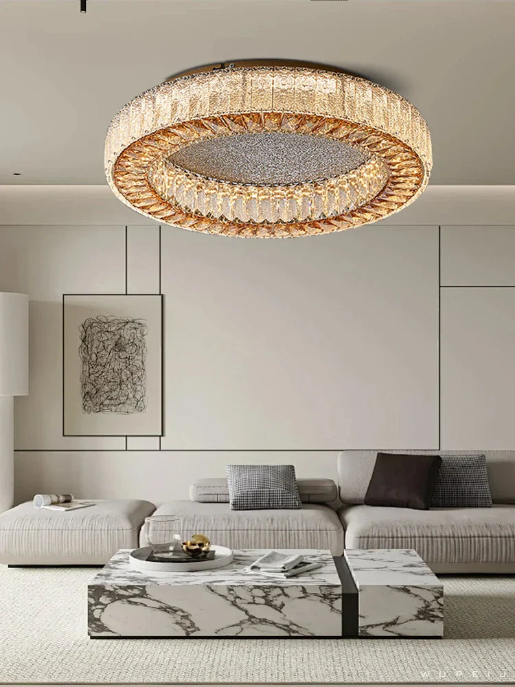Afralia™ Crystal Ceiling Lamp: Luxury Postmodern Design for Living Room & Bedroom