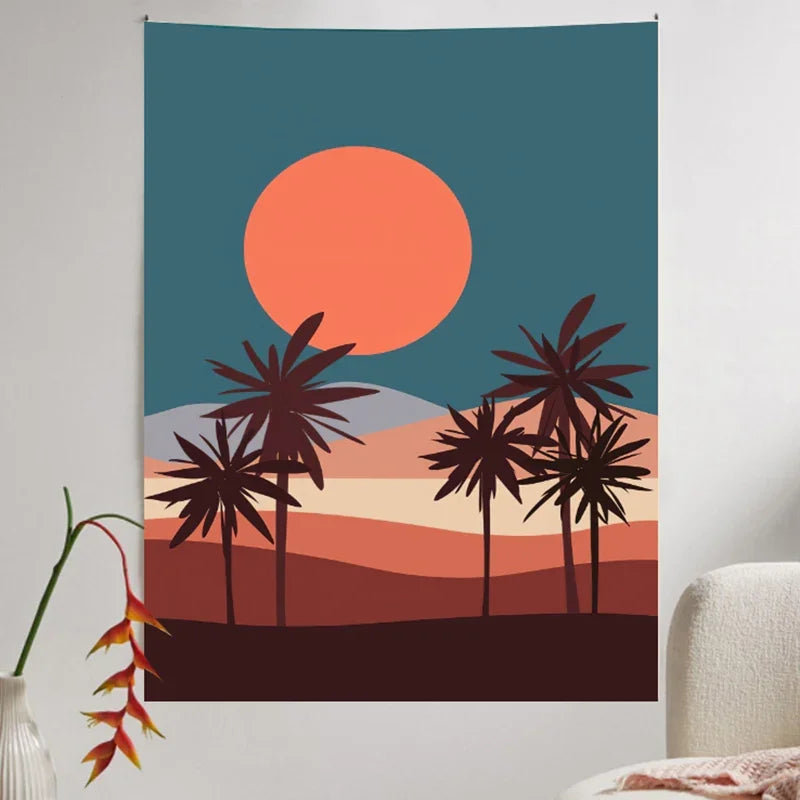 Afralia™ Travel Landscape Tapestry: Nordic Bedroom & Restaurant Wall Hanging Art