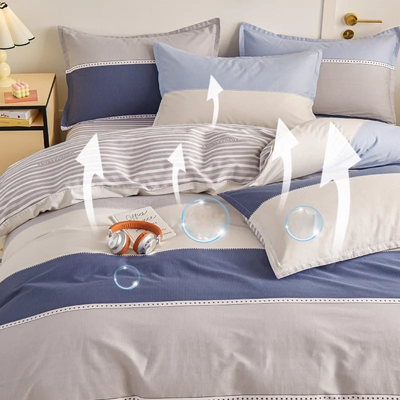 Afralia™ Cotton Single Duvet Cover - Skin Friendly Quilt Cover for Single King Bed