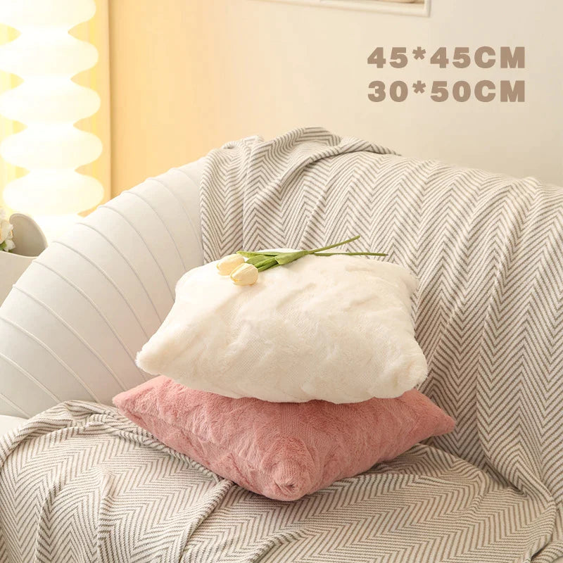 Afralia™ Nordic Wave Pillow Case 45*45CM Solid Color Sofa Cushion Cover