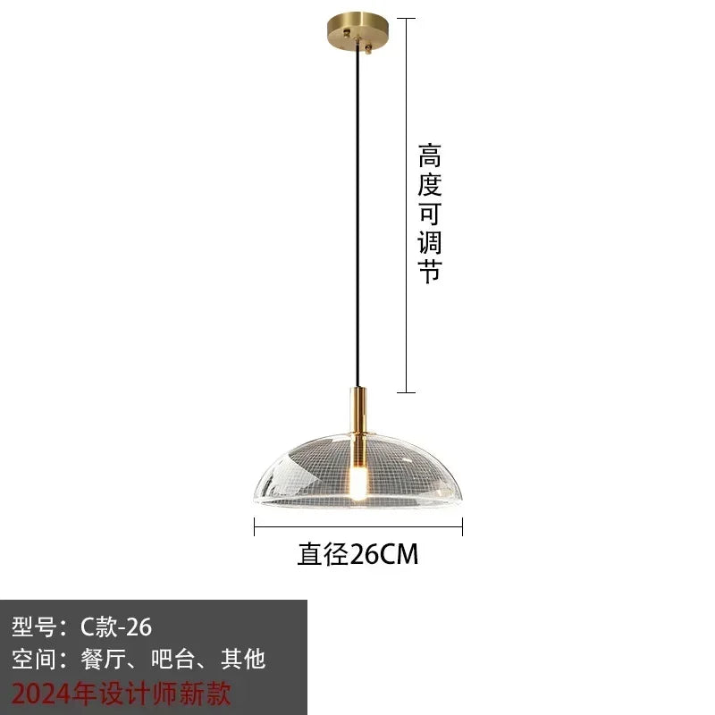 Afralia™ Glass Pendant Light: Stylish Ceiling Hanging Lamp for Home and Restaurant Decor