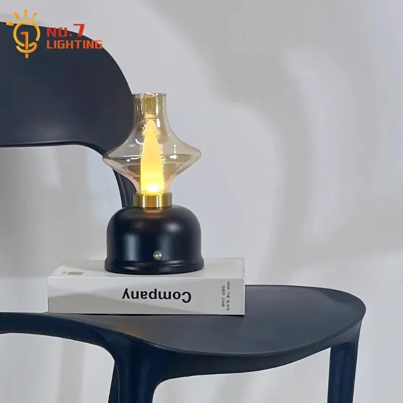 Afralia™ Touch Dimming Table Lamp Cream Wind Night Light for Bedroom and Study
