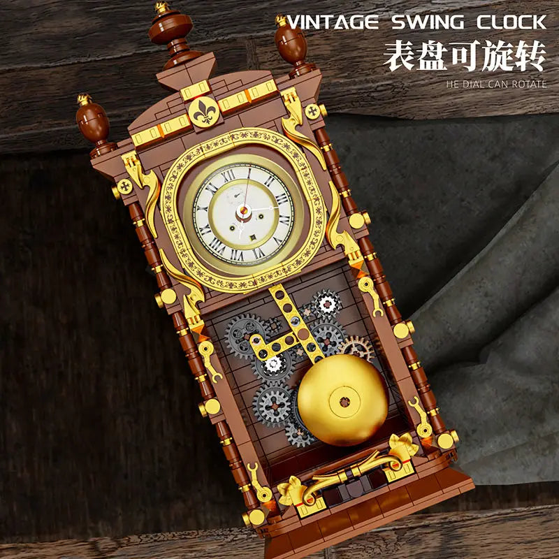 Afralia™ Swing Clock Building Blocks - DIY Retro Pendulum Construction Set