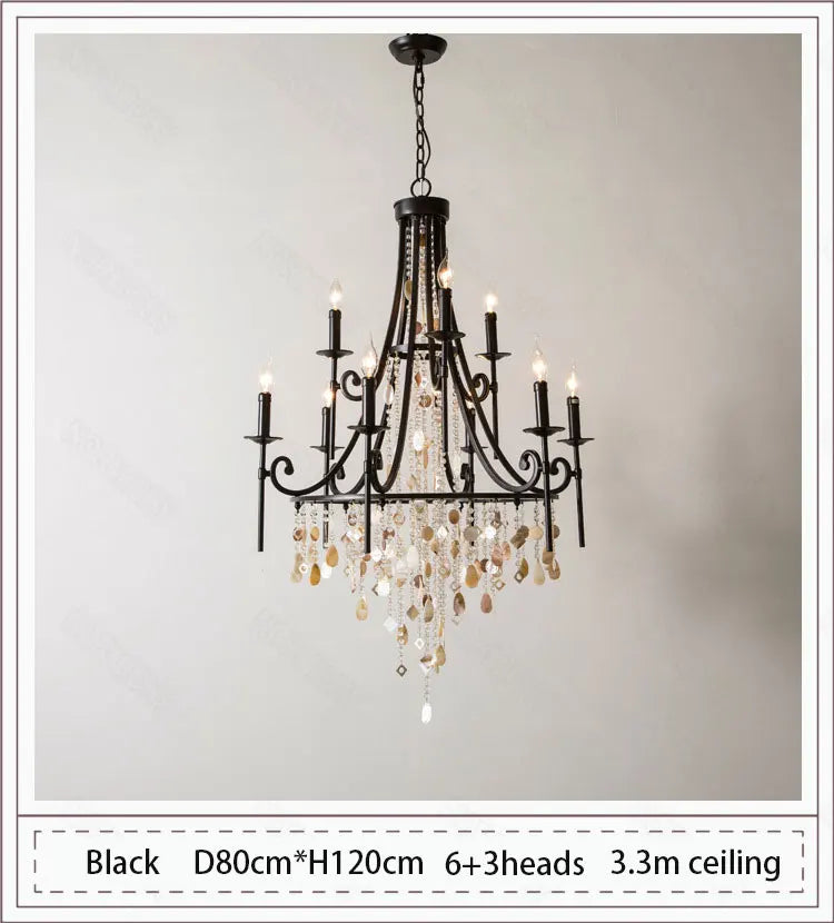 Afralia™ Retro Duplex Crystal Chandelier for Villa Living Room, Staircase, and Home Decor