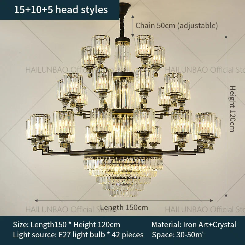 Afralia™ Crystal Chandelier Light: Luxury Living Room Dining Bedroom Airy Elegance