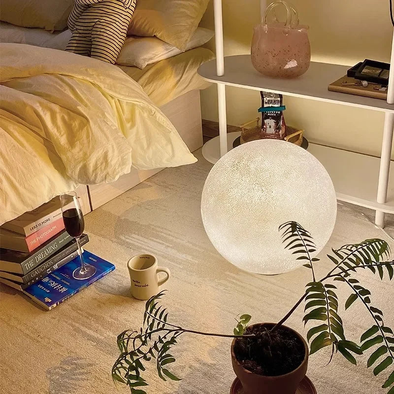 Afralia™ Nordic Moon LED Floor Lamp for Home Decoration and Bedroom Lighting