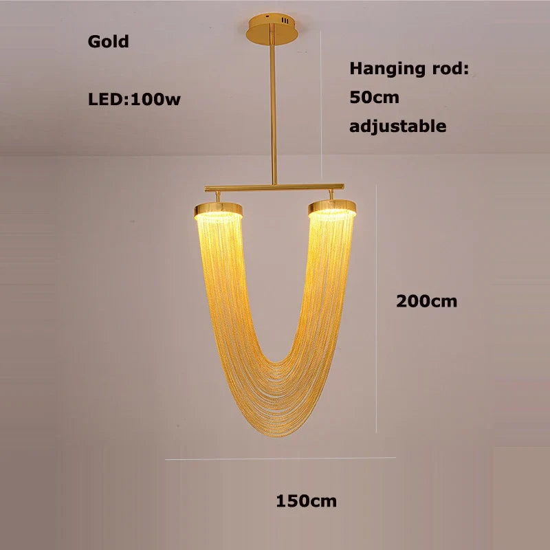 Afralia™ LED Aluminum Ceiling Chandelier Lighting Hanging Lamps for Foyer
