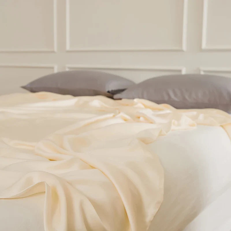 Afralia™ Silky Eucalyptus Fiber Duvet Cover - Solid Color, Soft Skin-Friendly Fabric