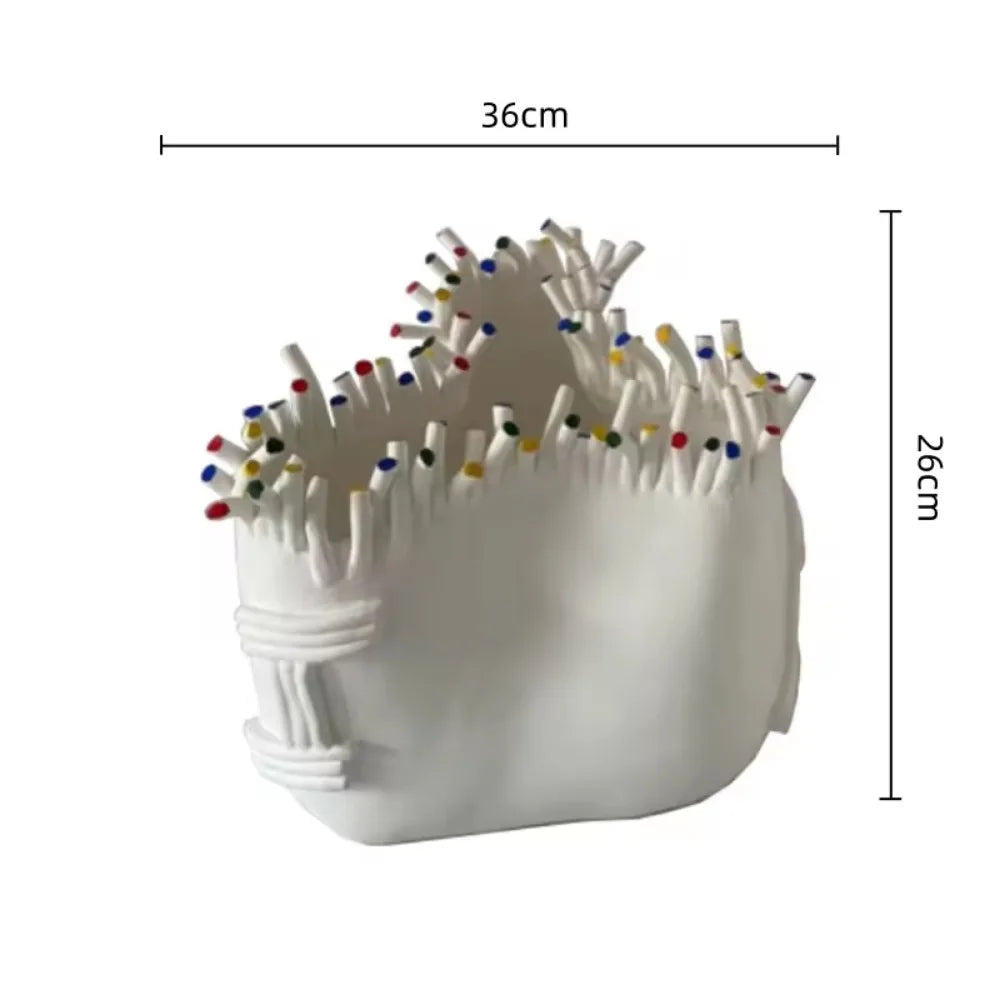 Afralia™ Coral Shapes Flower Pot Vase Ceramic Handicraft Home Decoration