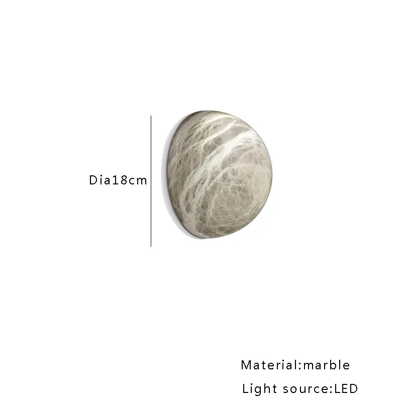 Afralia™ Natural Marble Wall Sconce Lamp for Home Decoration