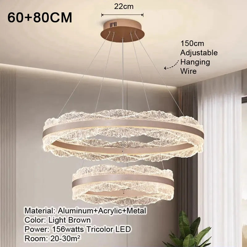Afralia™ Modern Acrylic Texture Pendant Light for Home Decor