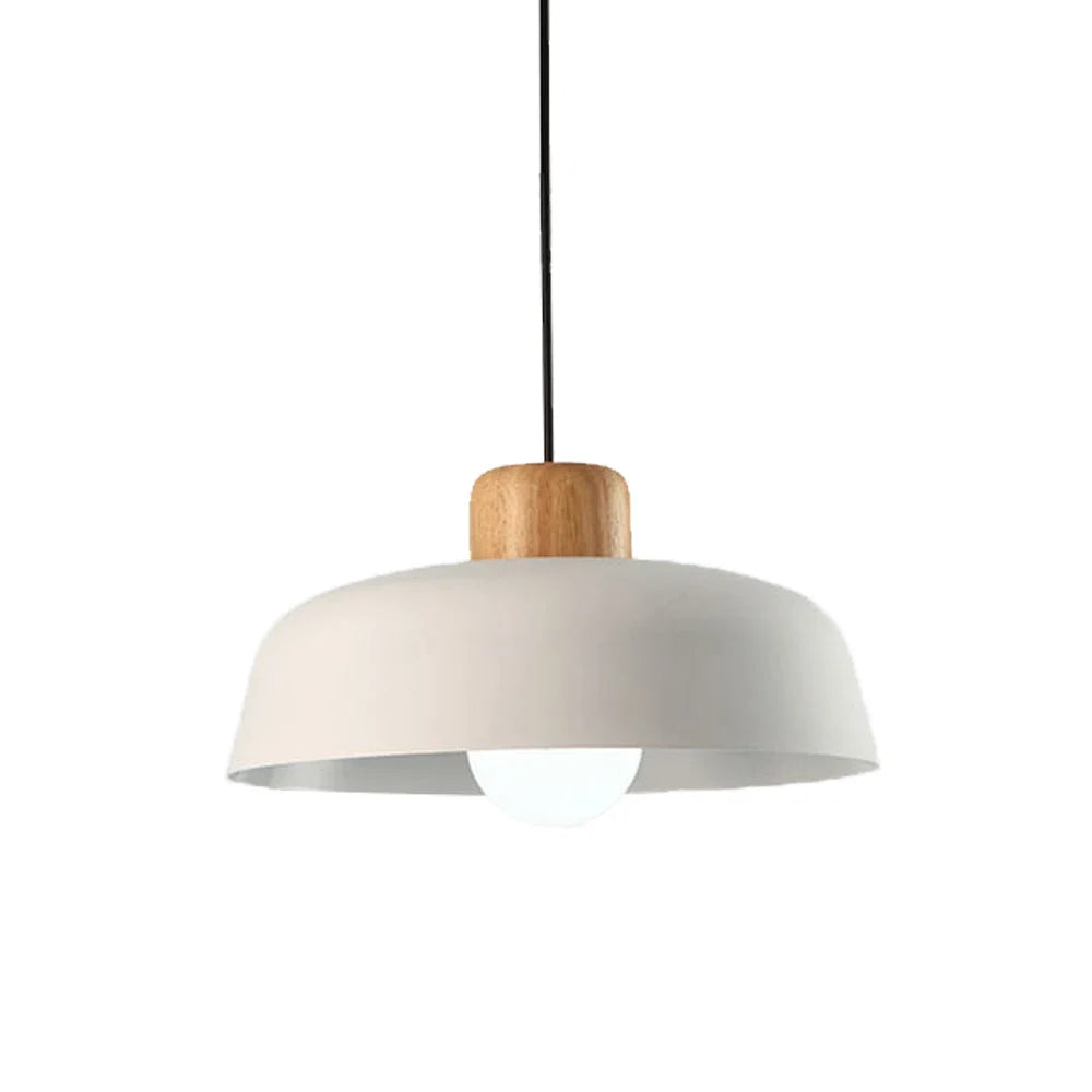 Afralia™ Nordic Wood Aluminum Pendant Lights Modern Hanging Lamps E27 LED Chandelier