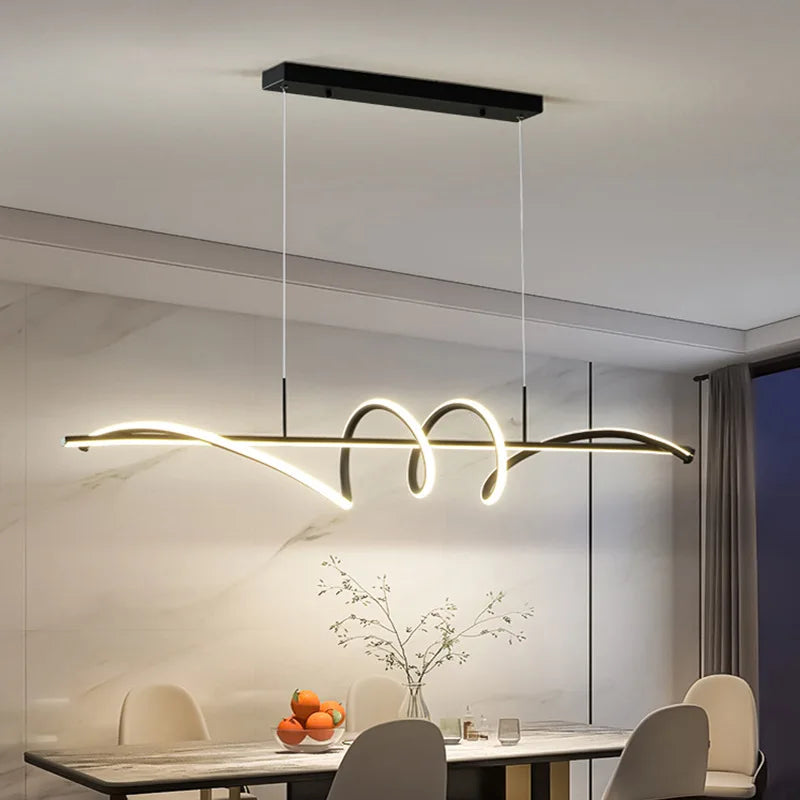 Afralia™ Kitchen Island LED Pendant Light Chandelier for Dining Area