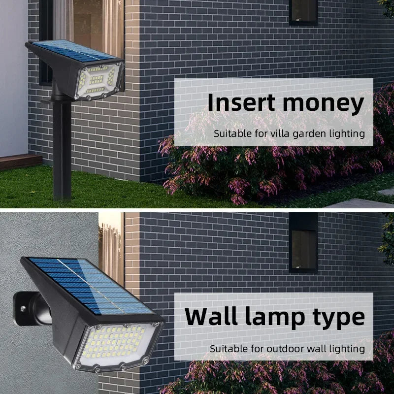 Afralia™ Solar Spotlight 53LED In-Ground Waterproof Landscape Wall Light - Set of 4