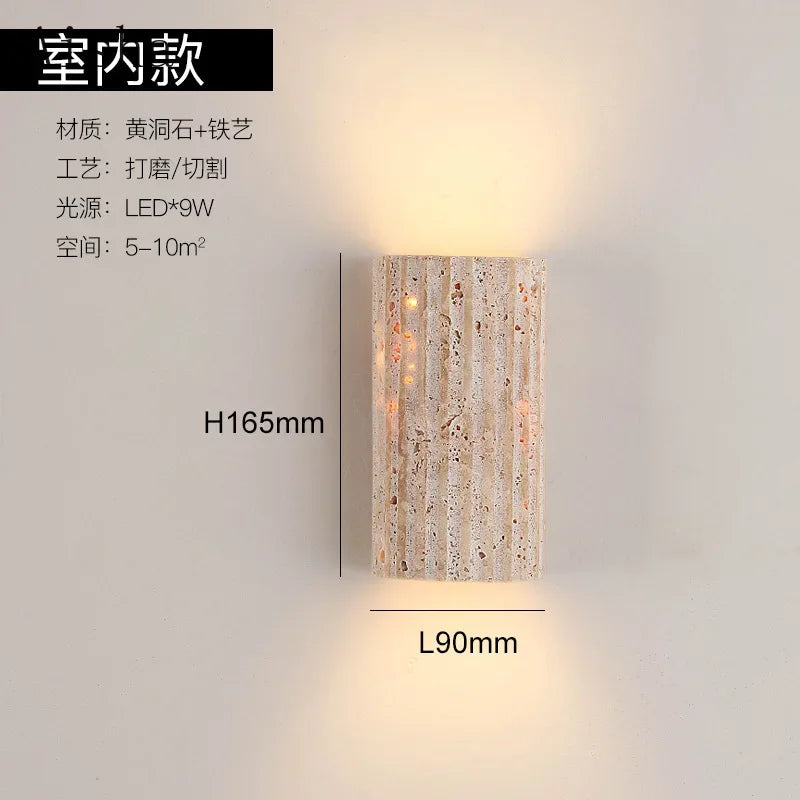 Afralia™ Outdoor Cave Stone Wall Lamp Waterproof Sconces for Courtyard Staircase and Balcony