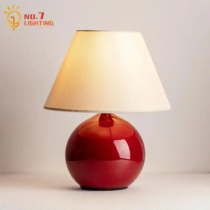 Afralia™ Chestnut Glass Table Lamp LED E27 Desk Light for Bedroom Living Room