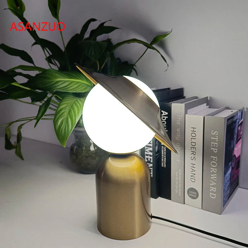 Afralia™ Nordic Glass Ball Table Lamp for Modern Living Room Decor