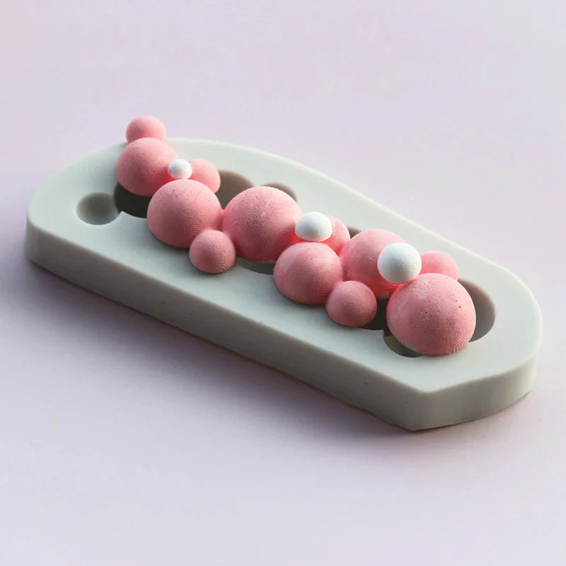Afralia™ Silicone 3D Bubble Cake Mold Kitchen Decoration Mould Cookie Chocolate Sphere