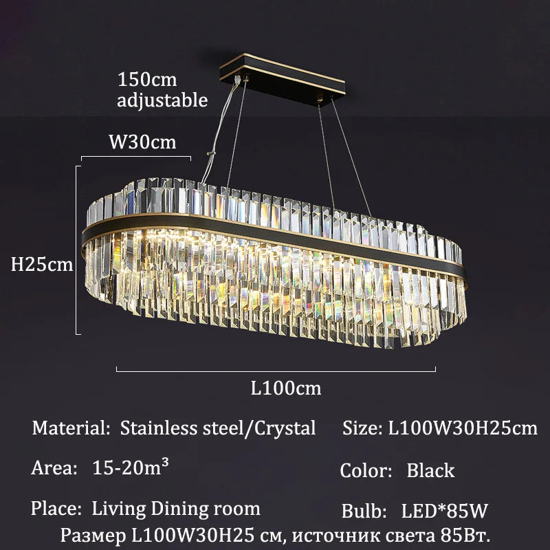 Afralia™ Luxury LED Crystal Chandeliers for Living Dining Room Decor - Modern Home Lighting