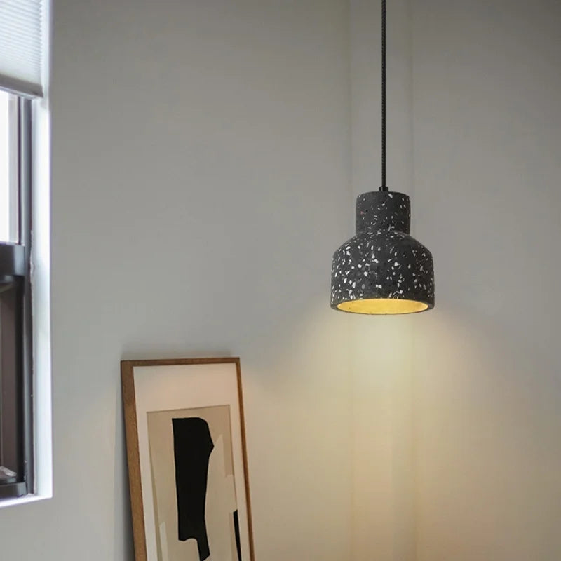 Afralia™ Terrazzo LED Pendant Lamp: Minimalist Nordic Design for Bedroom, Dining, Living Room