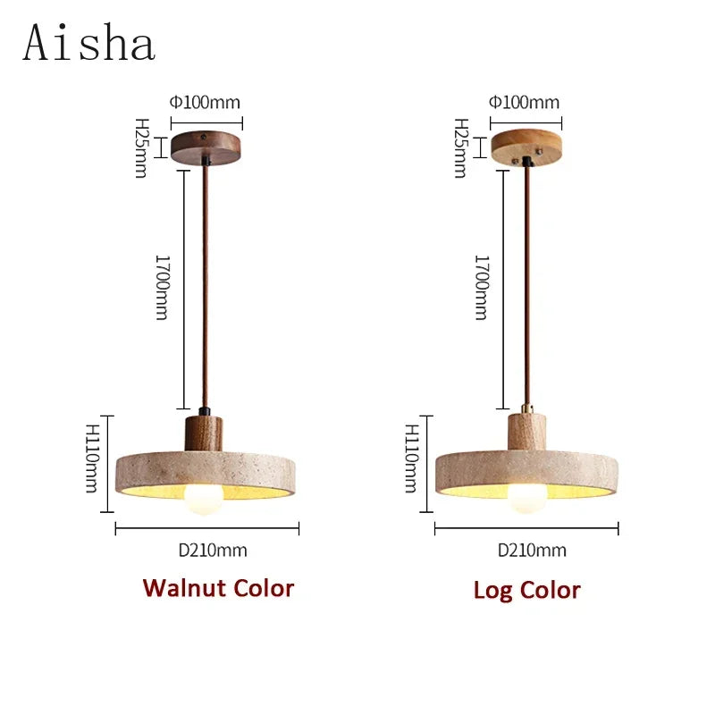 Afralia™ Yellow Cave Stone Pendant Lamp LED Light for Home Living Room