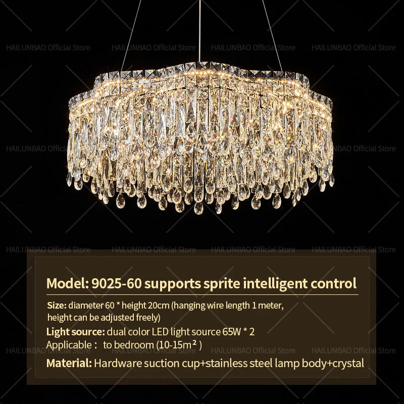 Afralia™ Crystal Chandelier Modern Luxury Light for Living Room, Dining, Bedroom - 2024 New
