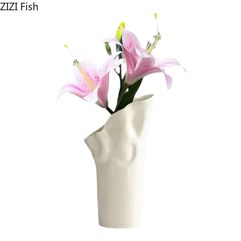 Afralia™ Modern Ceramic Vase for Floral Arrangement - Room Aesthetic Decor