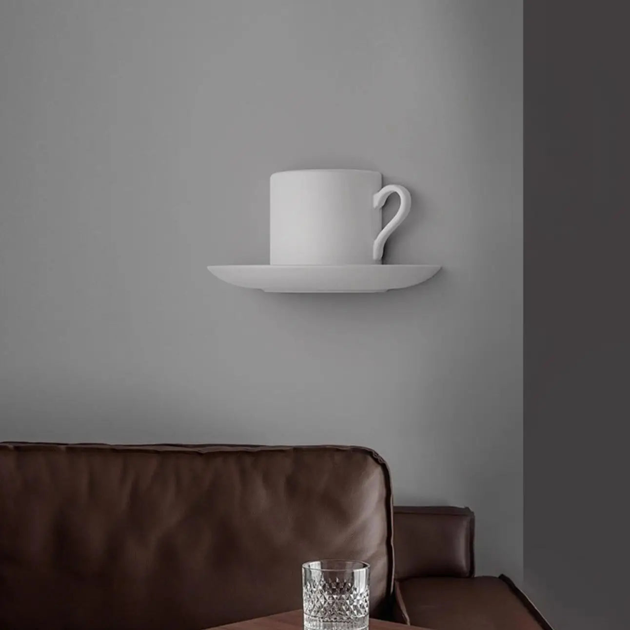 Afralia™ Teacup Wall Lamp G9 White Plaster Light for Bedroom Living Room Stairway