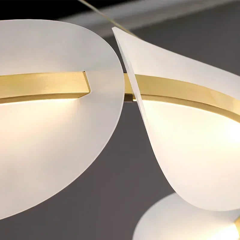 Afralia™ Circular LED Pendant Light for Living Room Dining Kitchen Bedroom Chandelier