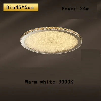 Afralia™ Crystal Round Ceiling Lamp: Nordic Light Luxury LED Home Lighting for Bedroom and Living Room