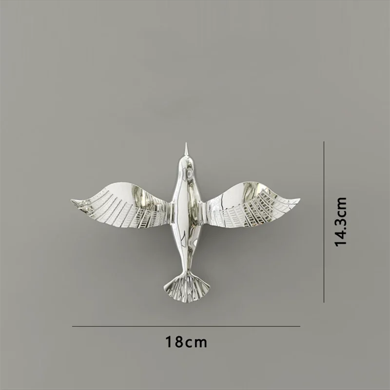 Afralia™ Gold/Silver Pigeon Wall Ornaments - Dove Statue for Living Room Aesthetics