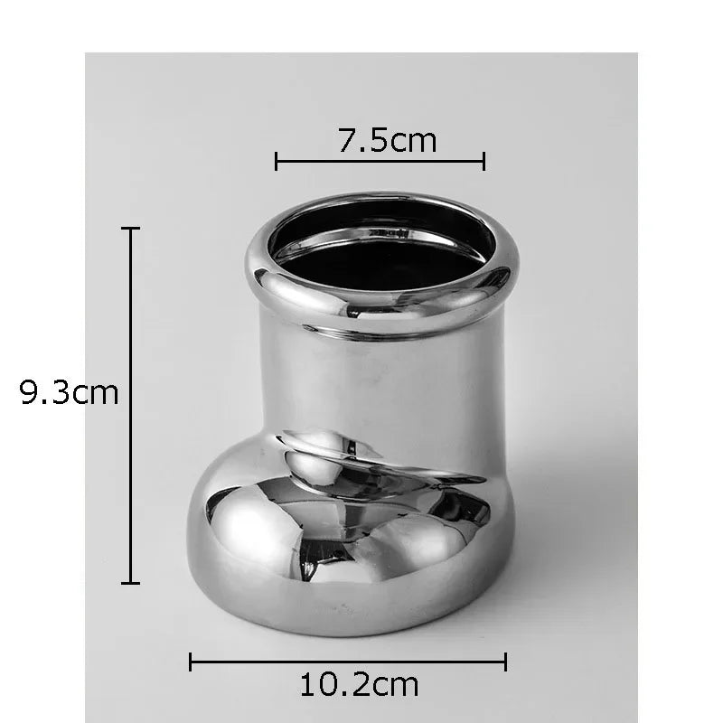 Afralia™ Boot Ceramic Storage Jar Desk Organizer Box for Small Objects