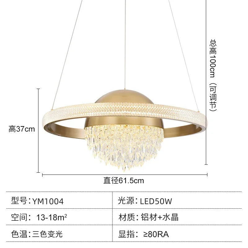 Afralia™ Crystal Copper Pendant Lights: Elegant Nordic Design for Luxury Dining and Bedroom Décor