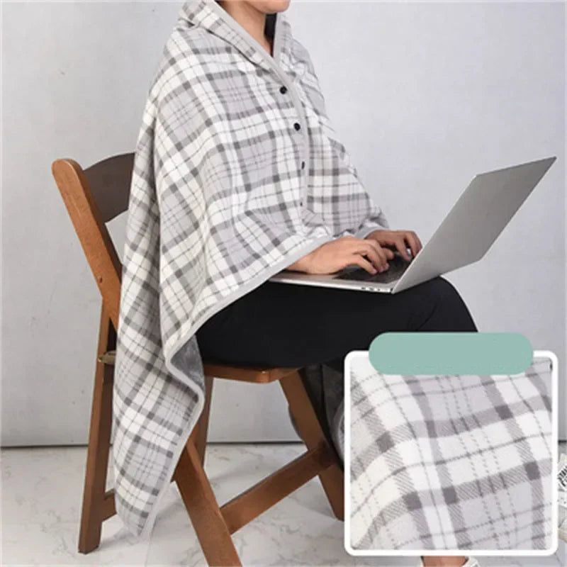 Afralia™ Soft Thick Double Layer Plaid Blanket | Cozy Coral Velvet Flannel Throw Blanket