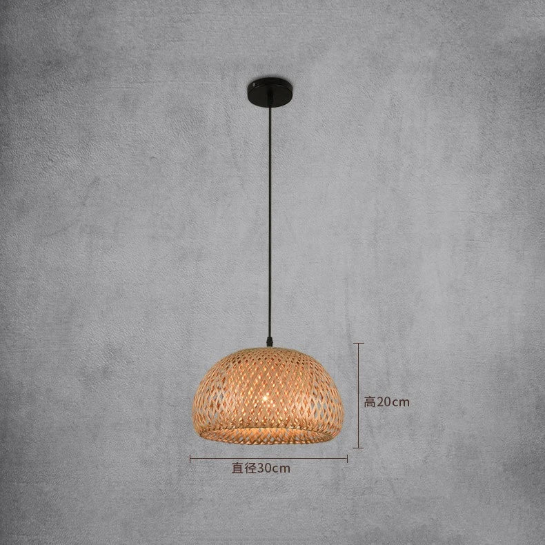 Afralia™ Rattan Pendant Lights: Chinese Style LED Hanging Lamps for Home Deco