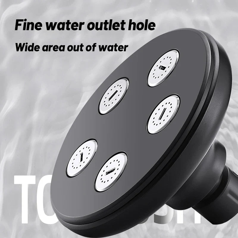 Afralia™ Black High Pressure Mini Rainshower Shower Head for Water-saving Bath Experience