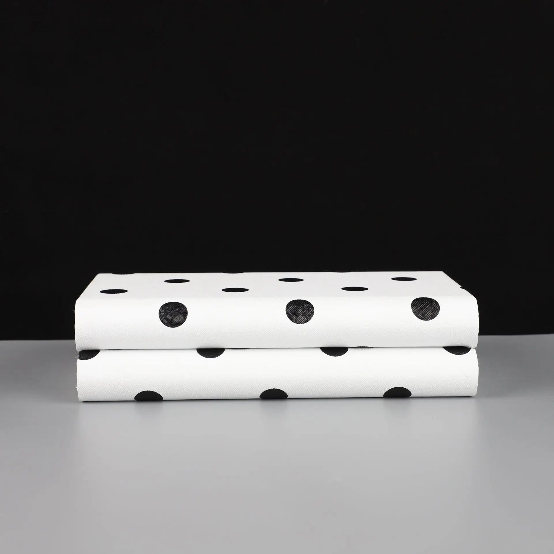 Afralia™ Polka Dot Jewelry Storage Box: Black & White Desktop Organizer & Home Accessory Display