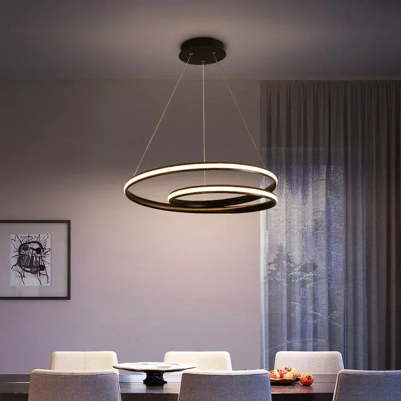 Afralia™ Nordic LED Pendant Lights Dimmable Hanging Lamp for Living Room and Bedroom