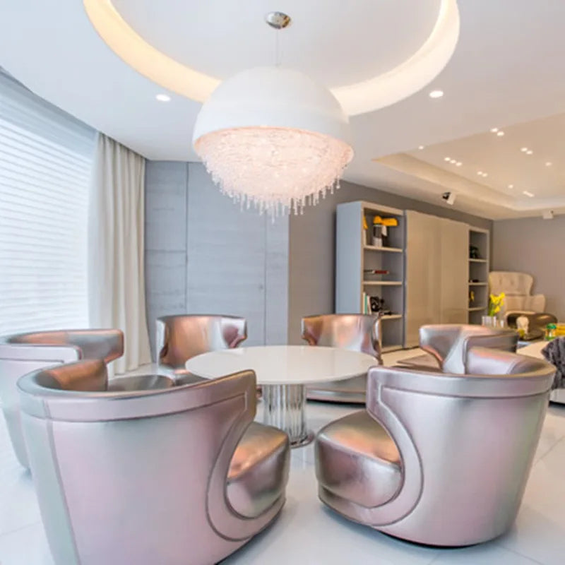 Afralia™ Luxury Crystal Tassel Chandelier for Home Decor LED Hanging Lamp