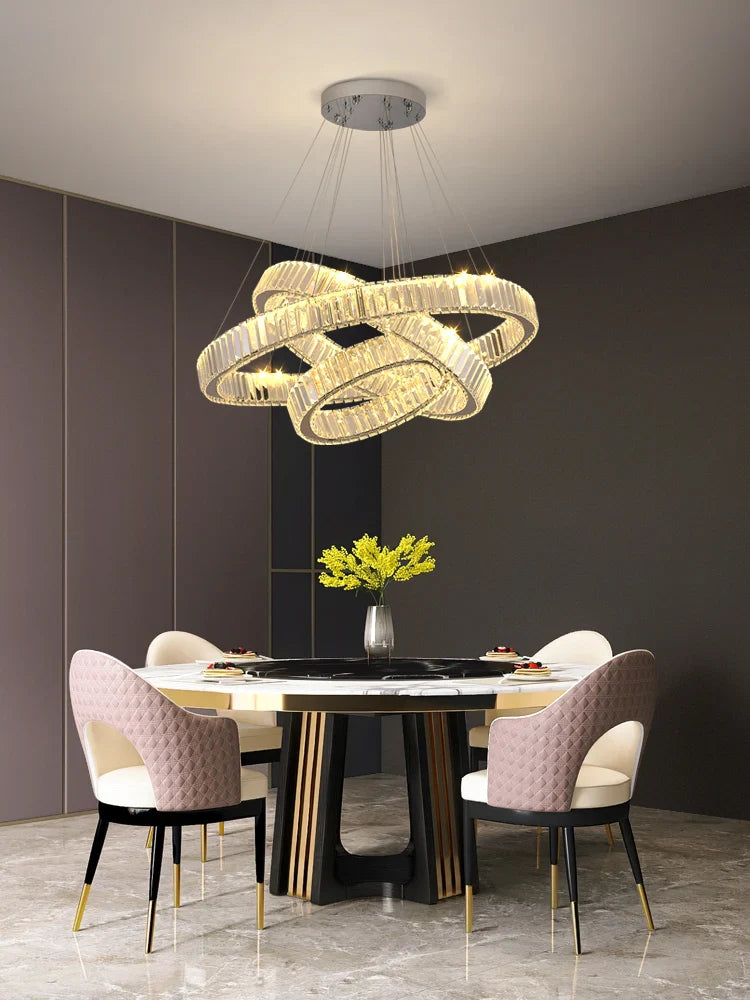 Afralia™ Crystal Chandelier: Modern Luxury LED Ceiling Pendant Light for Living Room and Building Hall