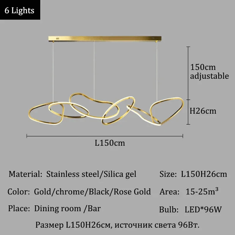 Afralia™ Nordic Pendant Lights for Home Dining Room Bar Dimmable Chandeliers Fixtures Luxe Decor