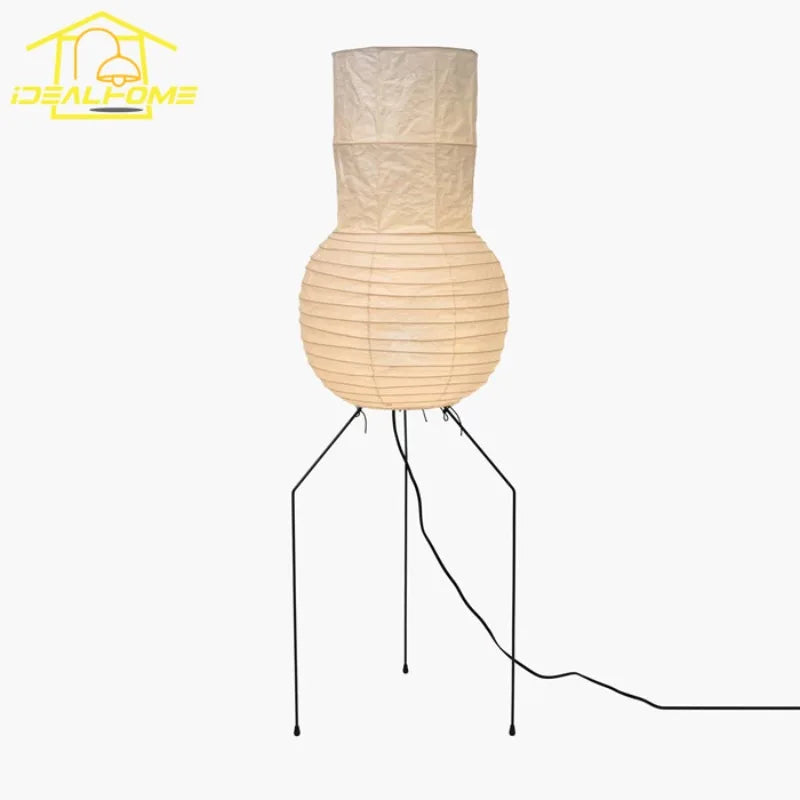 Afralia™ Noguchi Akari Wabi-sabi Floor Lamp LED E27 Rice Paper Stand Art Decor Home Living