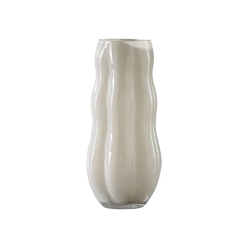 Afralia™ Wavy Glass Vase for Flowers and Hydroponics