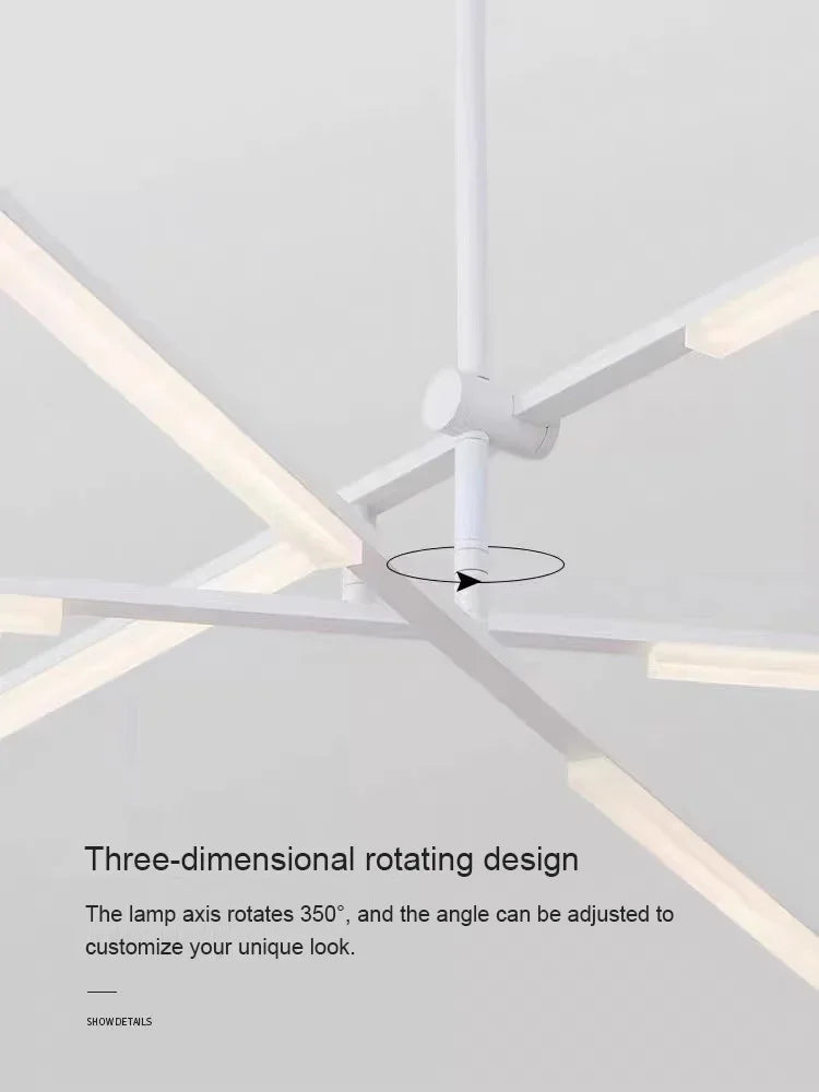 Afralia™ Nordic Rotatable LED Pendant Lights for Minimalist Living Dining Room Chandeliers