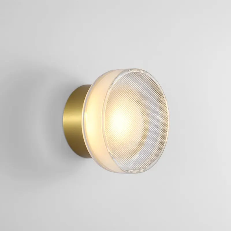 Afralia™ Elegant Glass LED Wall Sconce for Luxury Lighting in Bedroom and Aisle