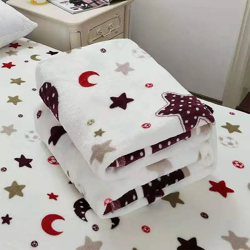 Afralia™ Plaid Patterned Air Conditioning Sofa Blanket - Soft Thicken Office Nap Kids Blanket