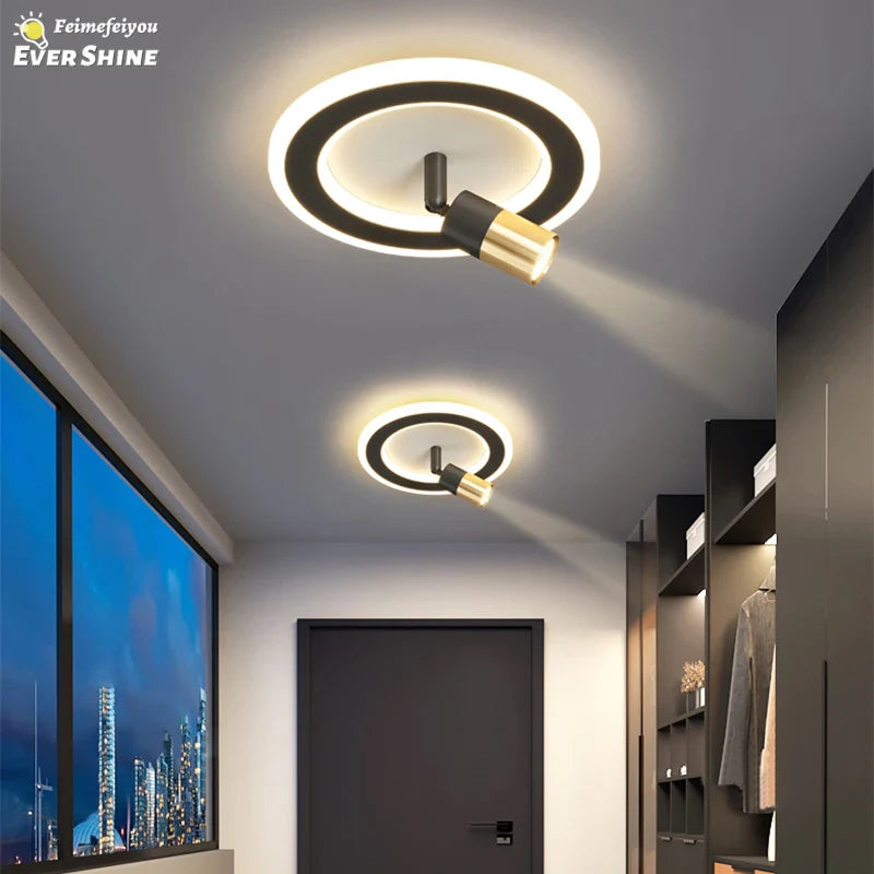 Afralia™ Modern Round LED Ceiling Lamp for Home Decor & Interior Lighting