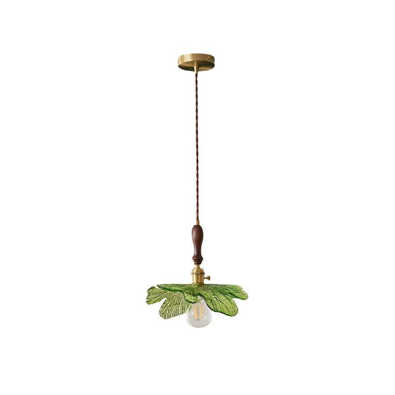 Afralia™ Copper Wood Glass LED Pendant Lamp - French Minimalist Design for Home Decor