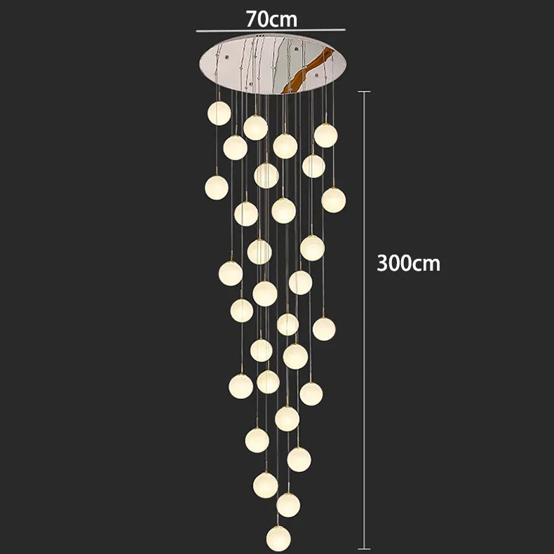 Afralia™ Modern LED Pendant Light Chandeliers for Living Room Staircase Lighting