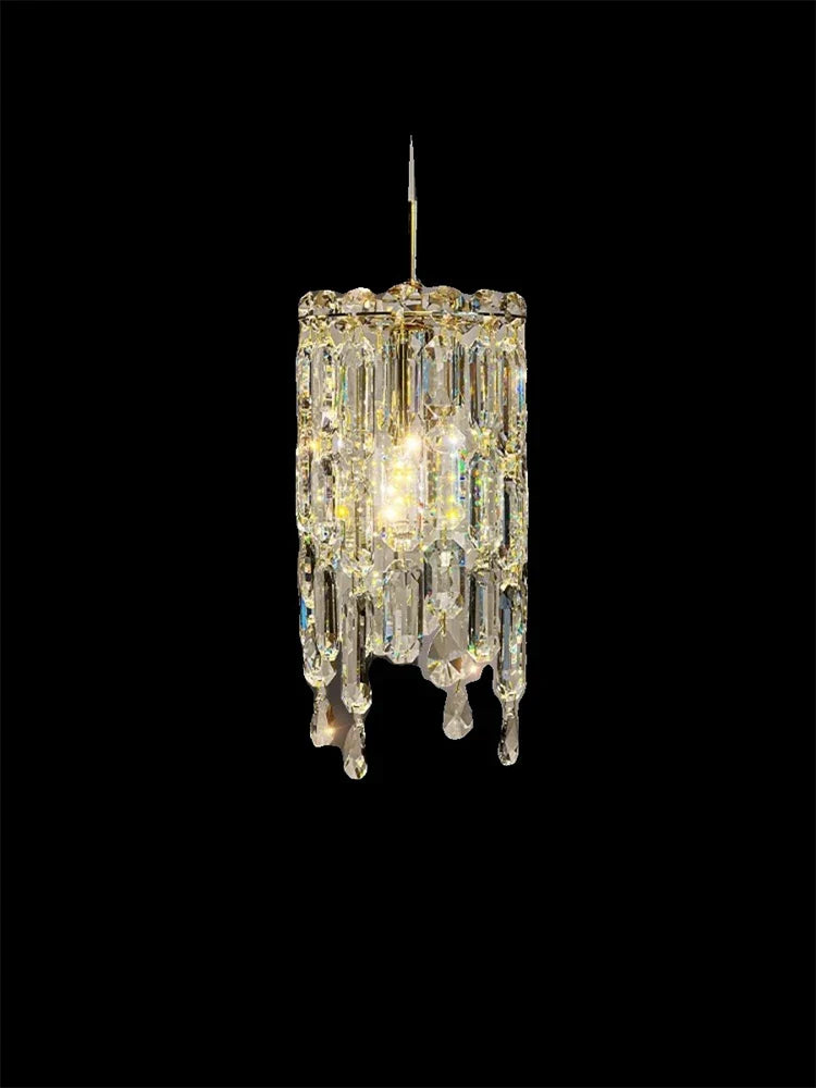 Afralia™ Crystal Bedhead Pendant Light for Master Bedroom, High-End Restaurant Chandelier